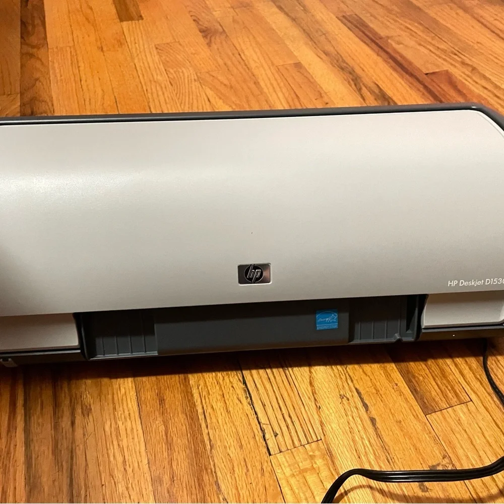 HP Deskjet Printer with Blue and Orange Box